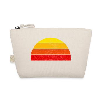 Retro Regenbogen Sunset Halbkreis - Bio-Täschchen - Natur - Vorne