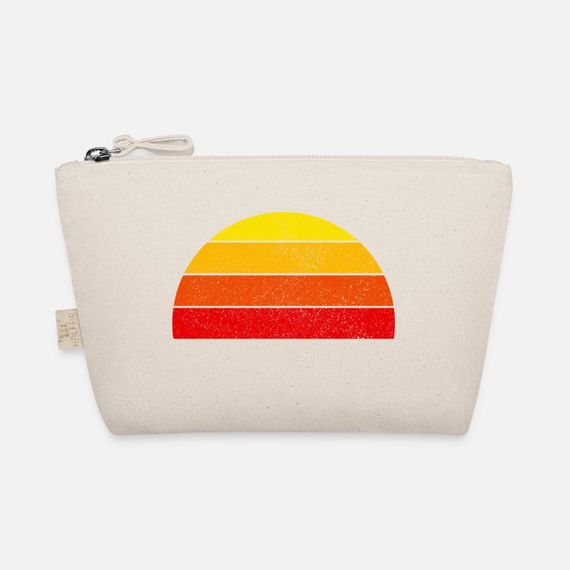 Retro Regenbogen Sunset Halbkreis Bio-Täschchen