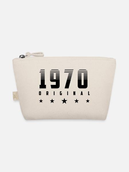 Farbe änderbar | Original 1970 Geburtsjahr - Bio-Täschchen - Natur - Vorne