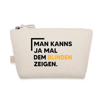 blind sehbeeinträchtigung blindenstock blindheit - Bio-Täschchen - Natur - Vorne