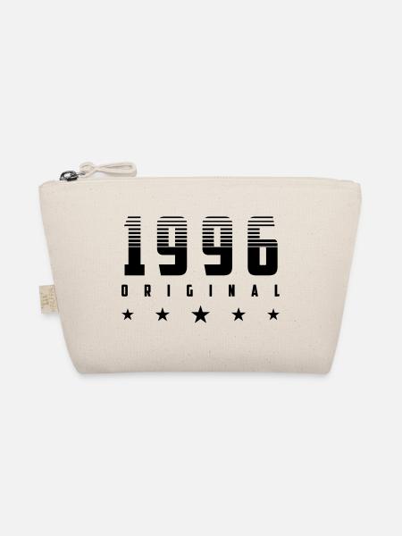 Original 1996 Geburtsjahr | Farbe änderbar | - Bio-Täschchen - Natur - Vorne