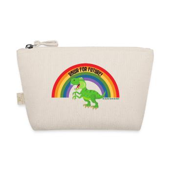 RAWR FOR FUTURE - T-REX II - Rainbow Dino - Organic Pouch - nature - Front