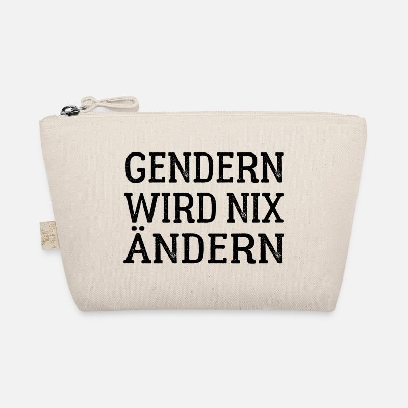 Gendern wird nix ändern - Gender Spruch - Bio-Täschchen - Natur