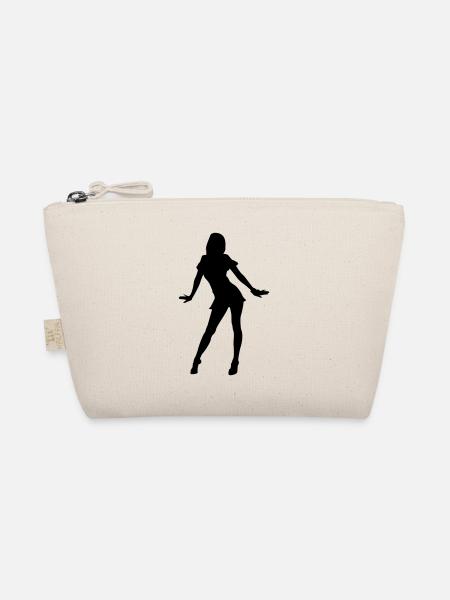 Silhouette Woman - Organic Pouch - nature - Front