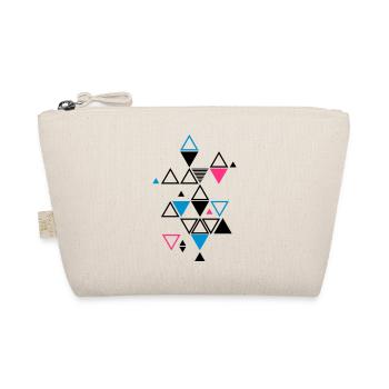 graphic pattern of triangles - Organic Pouch - nature - Front