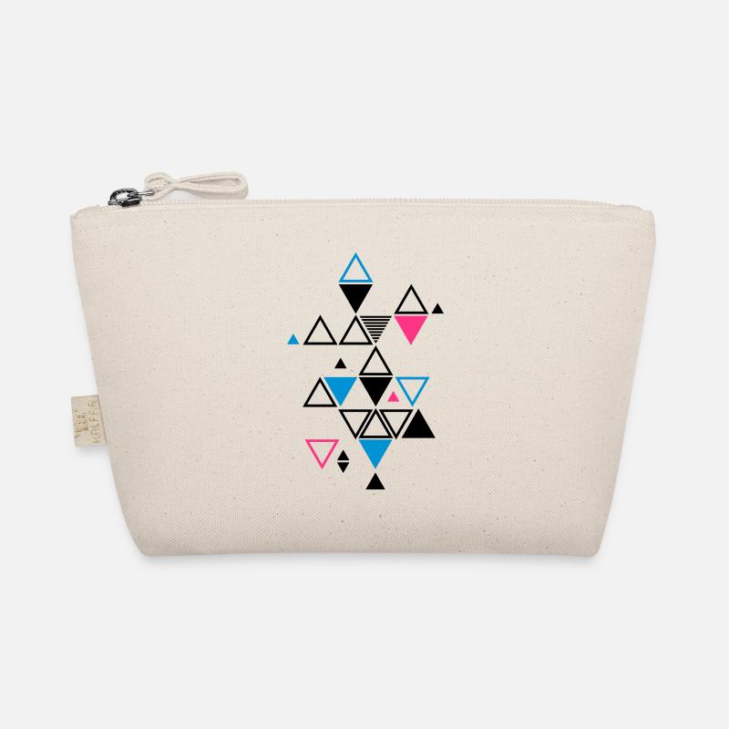 graphic pattern of triangles Organic Pouch