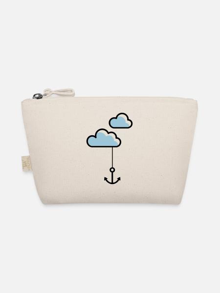 Anker Shirt, Anchor in the cloud - Organic Pouch - nature - Front
