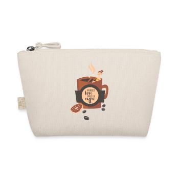 Forget love-fall in coffee- Kaffee Liebe verliebt - Bio-Täschchen - Natur - Vorne