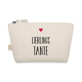 Tante Lieblingstante Herz Geschenkidee Patentante - Bio-Täschchen - Natur - Vorne