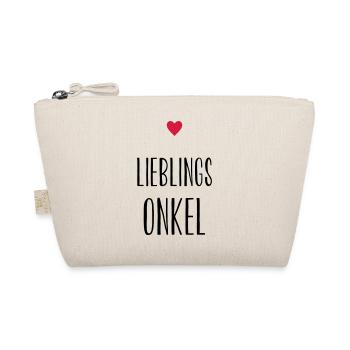 Onkel Lieblingsonkel Herz Geschenk - Bio-Täschchen - Natur - Vorne