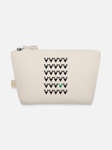 be different - Traditional Christmas motif deer - Organic Pouch - nature - Front