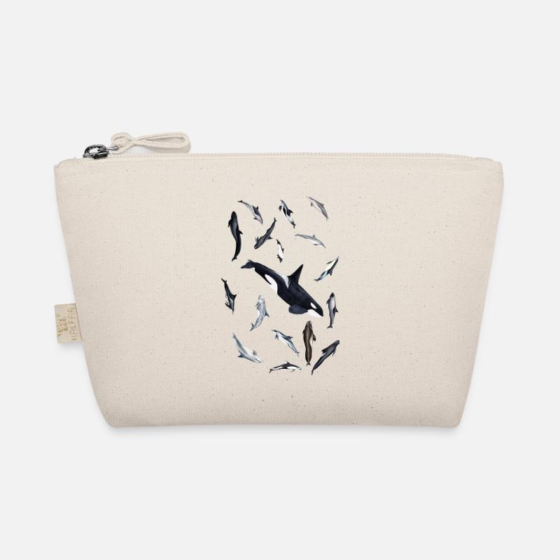 Dolphins and orca - Dolphins all around - Dauphins Organic Pouch