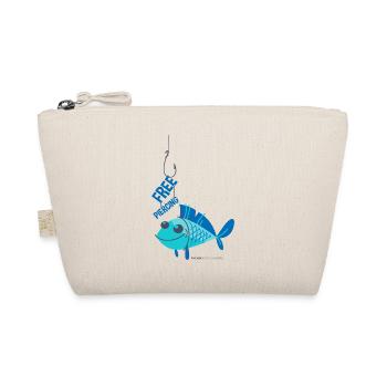 FISH PIERICING - Lustiges Angler Shirt Motiv - Bio-Täschchen - Natur - Vorne