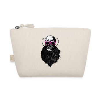 Tod Kopf kahl hipster Schädellogo Anarchie SLU - Bio-Täschchen - Natur - Vorne