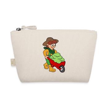 Gardener with wheelbarrow - Organic Pouch - nature - Front
