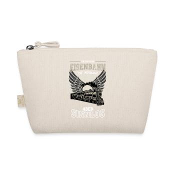 Eisenbahn Leben sinnlos - Geschenk - Bio-Täschchen - Natur - Vorne