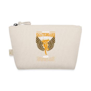 Skater Skateboard Hand Leben sinnlos Geschenk - Bio-Täschchen - Natur - Vorne