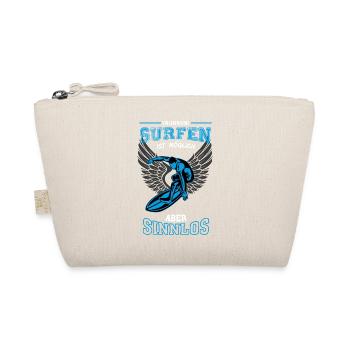 Surfen Leben sinnlos - Geschenk - Bio-Täschchen - Natur - Vorne