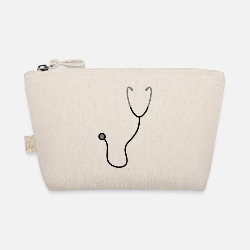 Stethoscope listening heartbeat pulse doctored crane Organic Pouch