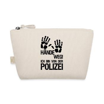 Hände weg Polizei Polizist Beruf Geschenk Spruch - Bio-Täschchen - Natur - Vorne