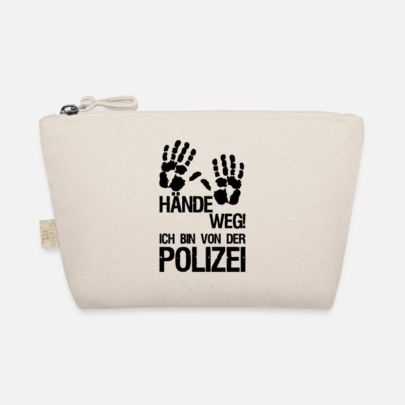 Hände weg Polizei Polizist Beruf Geschenk Spruch - Bio-Täschchen - Natur