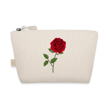 Rose Flower graphic - Organic Pouch - nature - Front