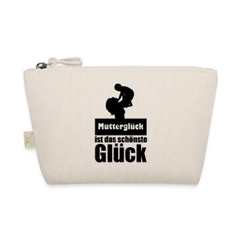 Mutterglück Mutter Muttertag Geburt Geschenk - Bio-Täschchen - Natur - Vorne