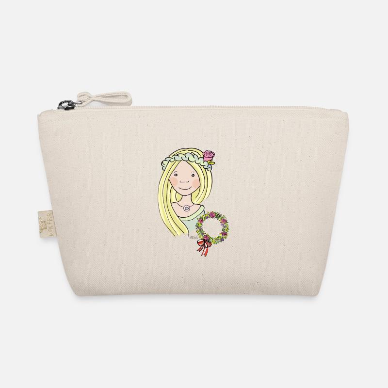 Mittelalter, Blumenmädchen, blond, Rose - Bio-Täschchen - Natur