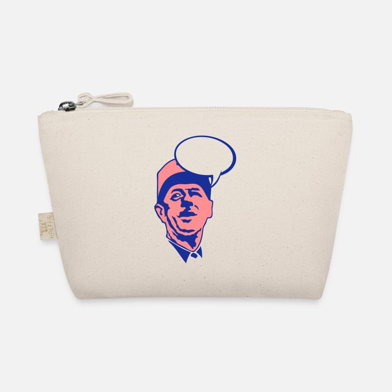 General de Gaulle face bubble leader Organic Pouch