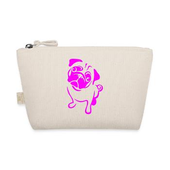 Pug in pink - Organic Pouch - nature - Front