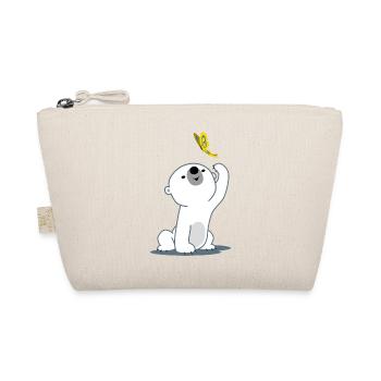Cute Cartoon Polar Bear Cub by Cheerful Madness!! - Organic Pouch - nature - Front