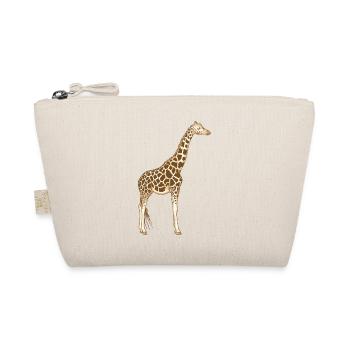 Giraffe Linienkunst Beige Druck - Bio-Täschchen - Natur - Vorne