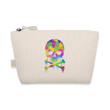 Trendy & Cool Abstract Graffiti Skull - Organic Pouch - nature - Front