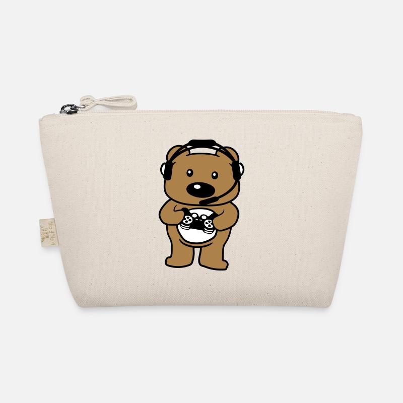 teddy gamer nerd controller console play games Organic Pouch