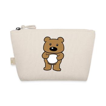 stehender suesser kleiner baer teddy baerchen kusc - Bio-Täschchen - Natur - Vorne