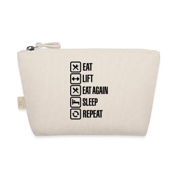 Eat - Lift - Eat again - Sleep - Repeat - Bio-Täschchen - Natur - Vorne