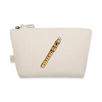 Lustige Flöte - Flöten - Blockflöte - Geschenk - Bio-Täschchen - Natur - Vorne