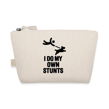 I do my own stunts dog walk funny dog - Organic Pouch - nature - Front