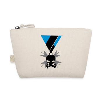 Skull skull and bones medal - Organic Pouch - nature - Front