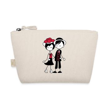 Sweet Black Forest Couple - Bollenhut & Tracht - Organic Pouch - nature - Front