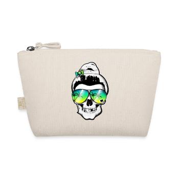 Totenkopf Frau - Bio-Täschchen - Natur - Vorne