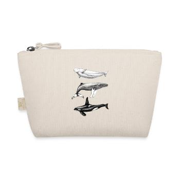 Beluga-Delphin, Buckelwal und Buckelwal - Bio-Täschchen - Natur - Vorne