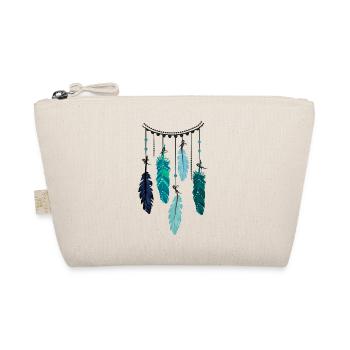Boho feathers - Organic Pouch - nature - Front