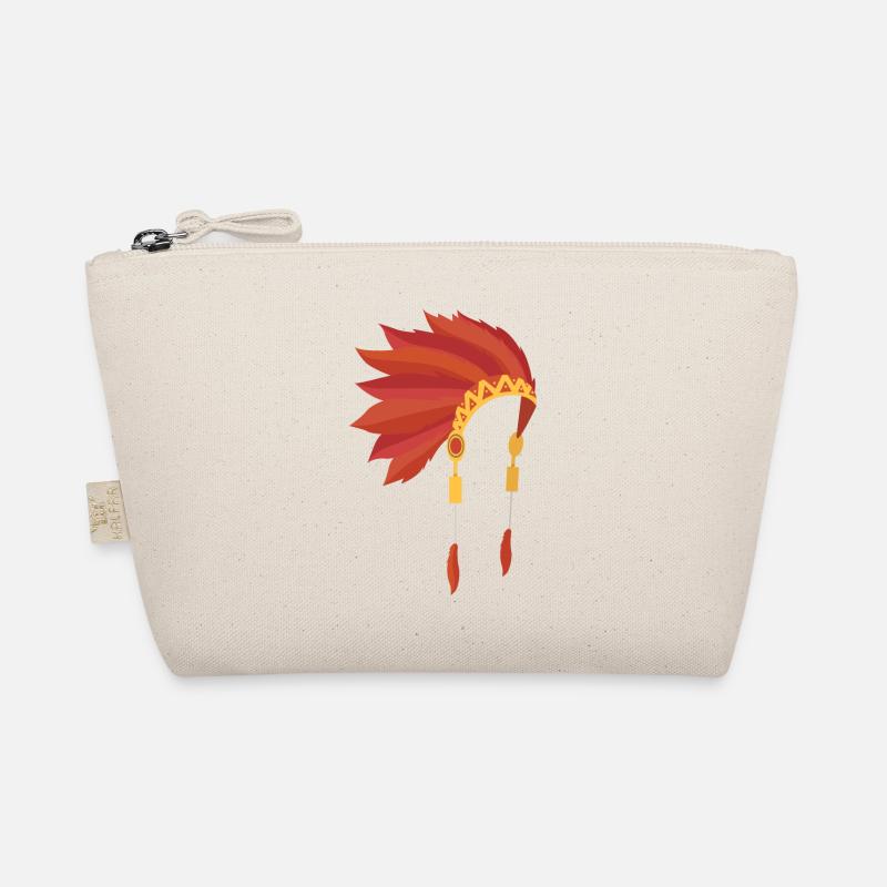 Indianer Kopfschmuck Bio-Täschchen