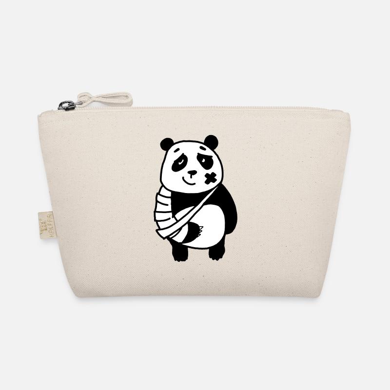 Panda gebrochener Arm Bio-Täschchen
