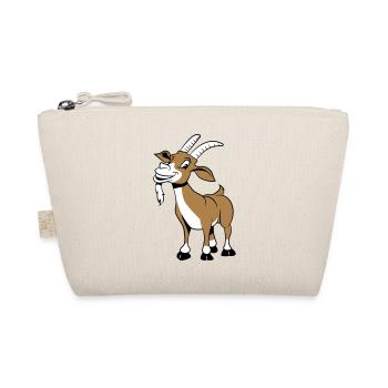 Goat laugh nicely - Organic Pouch - nature - Front