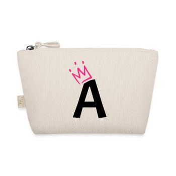 Buchstabe A mit Krone - Bio-Täschchen - Natur - Vorne