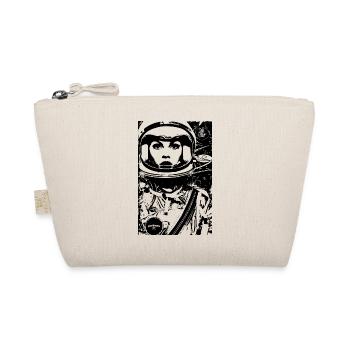 ASTRONAUTIN ASTRONAUT FRAU FRAUENPOWER STENCIL - Bio-Täschchen - Natur - Vorne