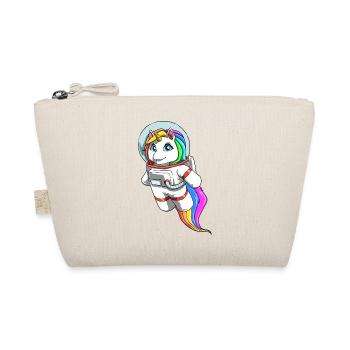 Friendly unicorn as an astronaut - Organic Pouch - nature - Front