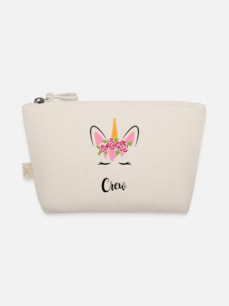 Einhorn JGA Crew Hochzeit Junggesellinnenabschied - Bio-Täschchen - Natur